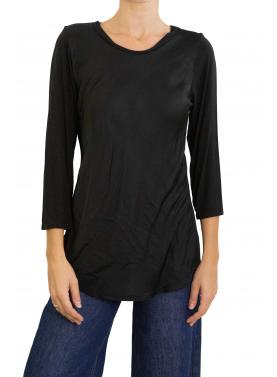 Maglia in raso con retro in viscosa con manica 3/4